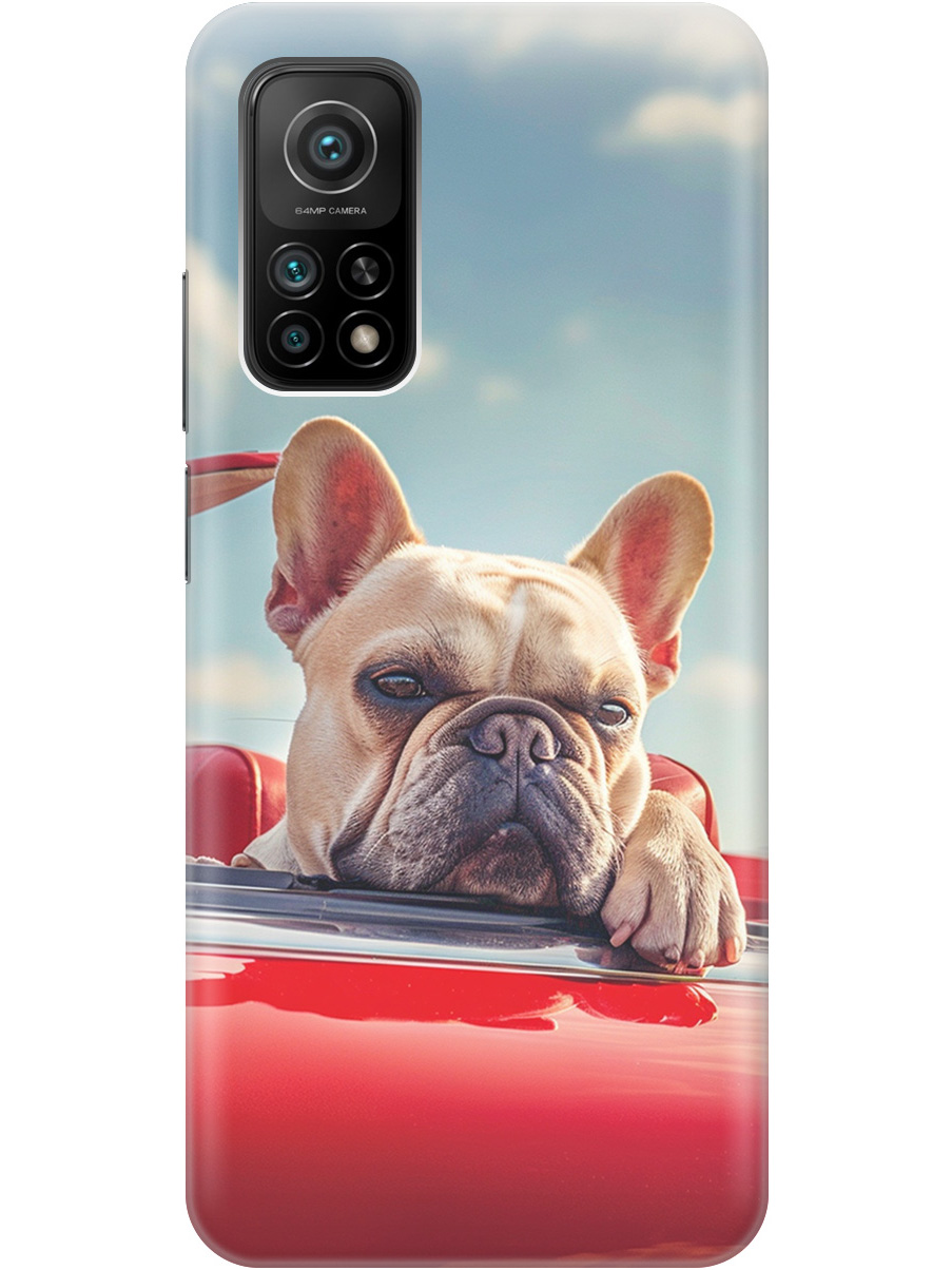 

Силиконовый чехол на Xiaomi Mi 10T / 10T Pro с принтом "Бульдог в кабриолете", Прозрачный;бежевый;голубой;красный, 724124312