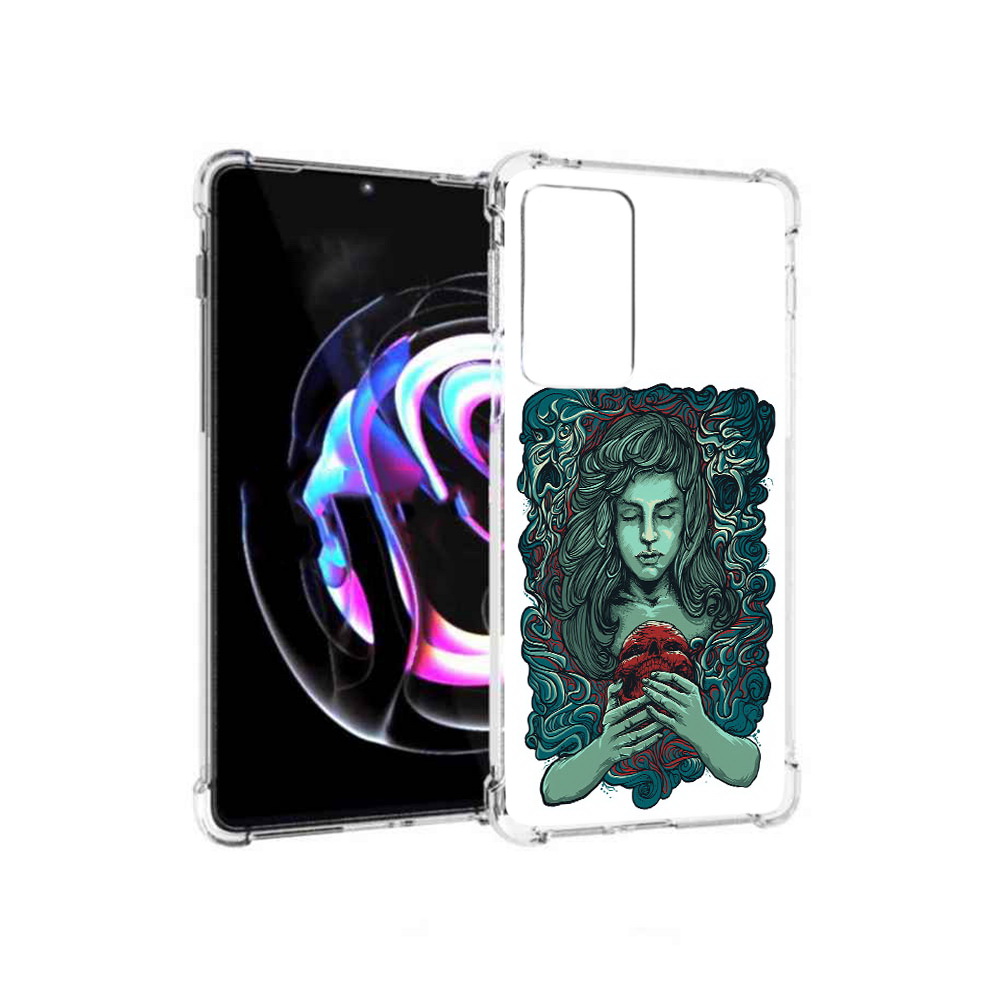 

Чехол MyPads Tocco для Motorola Moto Edge 20 Pro спящая девушка (PT227063.364.619), Прозрачный, Tocco
