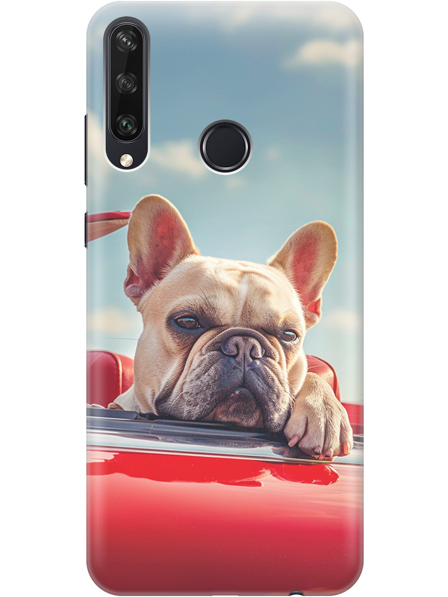 

Силиконовый чехол на Huawei Y6P с принтом "Бульдог в кабриолете", Прозрачный;бежевый;голубой;красный, 723101012