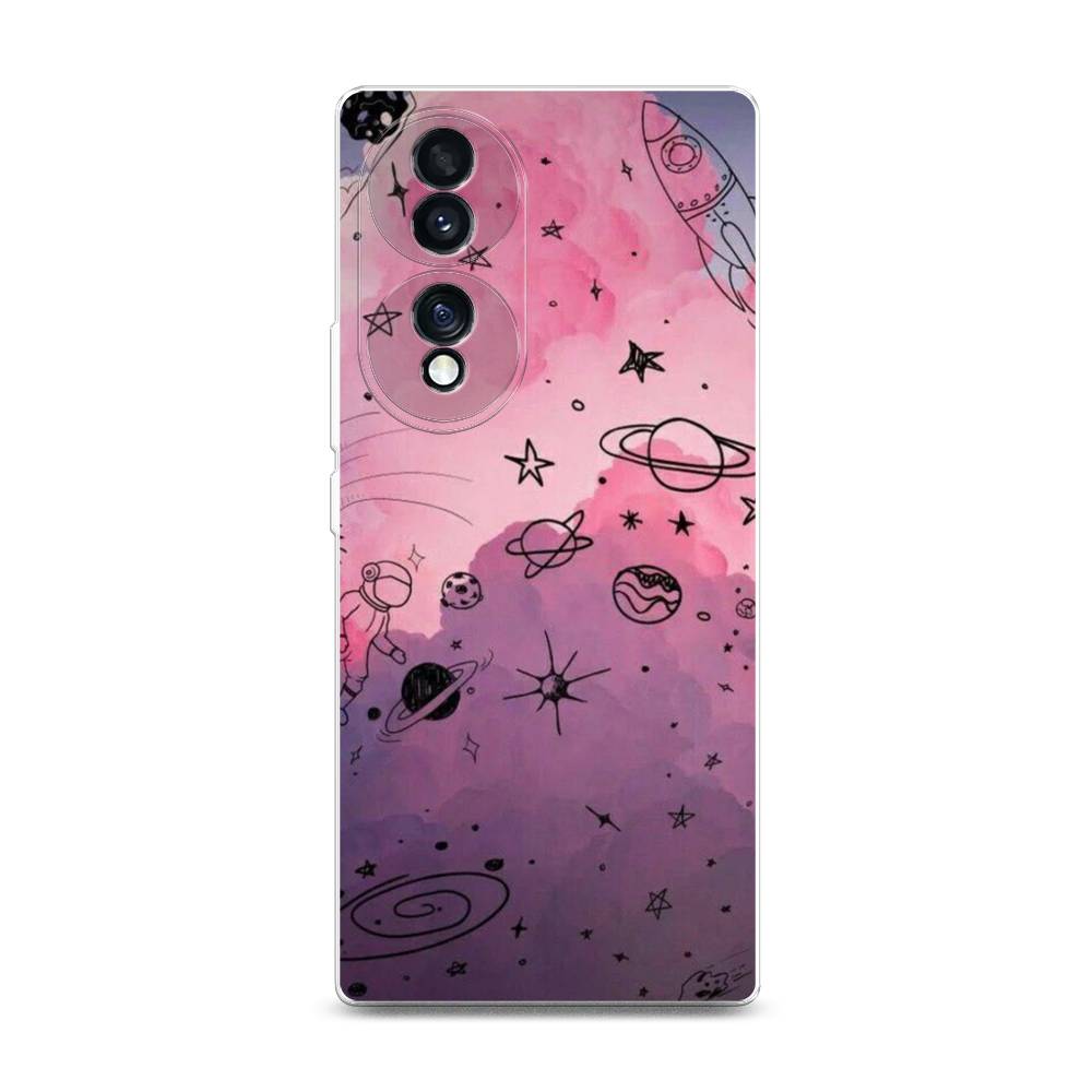 

Чехол Awog на Honor 70 "Радуга планет 3", Разноцветный, 6108250-4