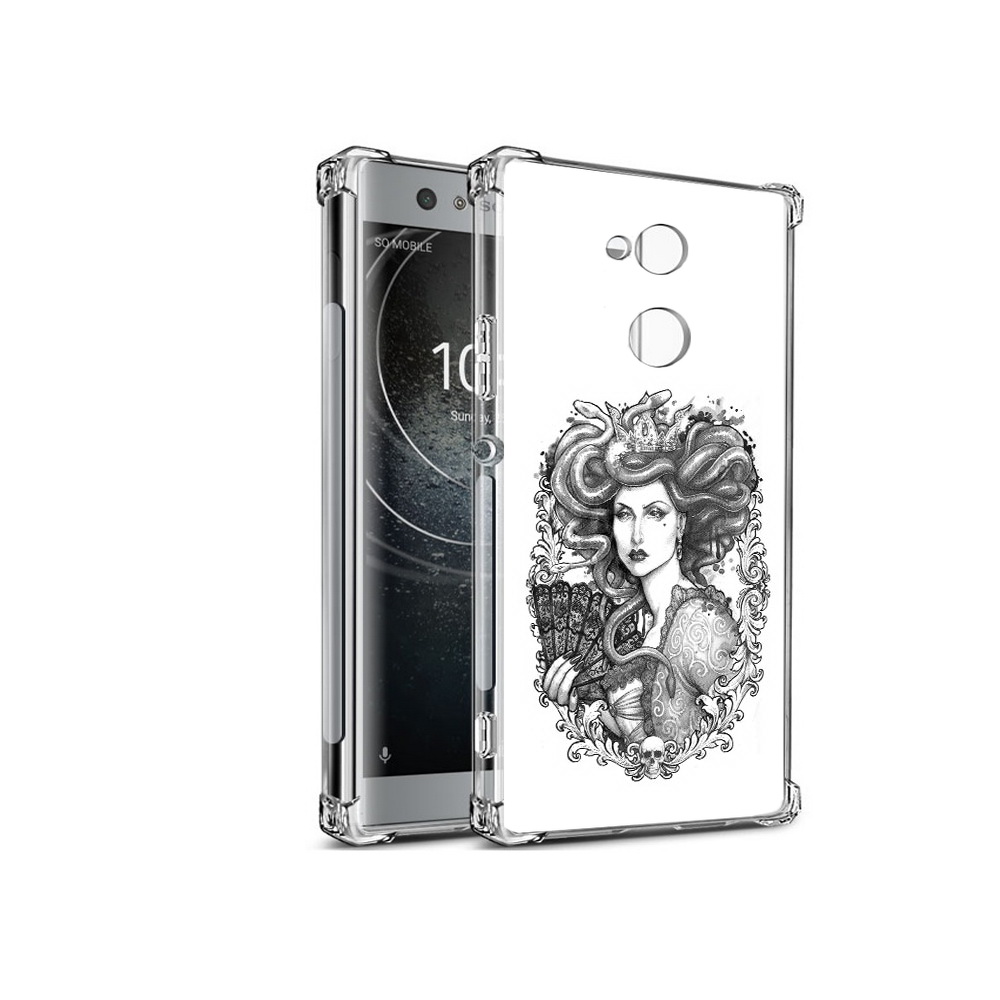 

Чехол MyPads Tocco для Sony Xperia XA2 медуза черно белый (PT99627.238.472), Прозрачный, Tocco