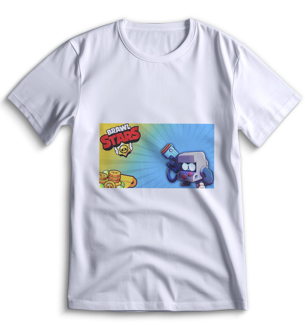 Белая футболка Top T-shirt от Бравл Старс Brawl Stars с номером модели 0111 размера L.