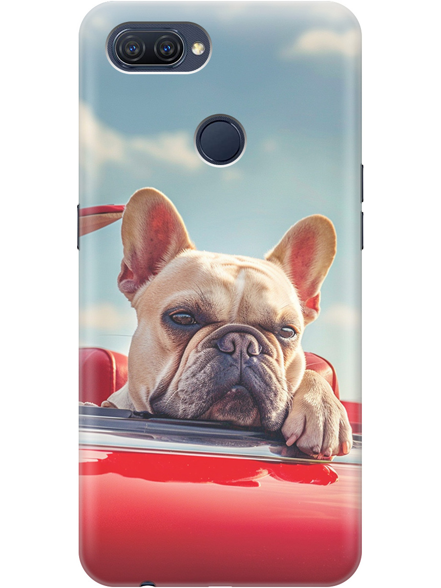 

Силиконовый чехол на Oppo A12 / A7 / A5s с принтом "Бульдог в кабриолете", Прозрачный;бежевый;голубой;красный, 725455112