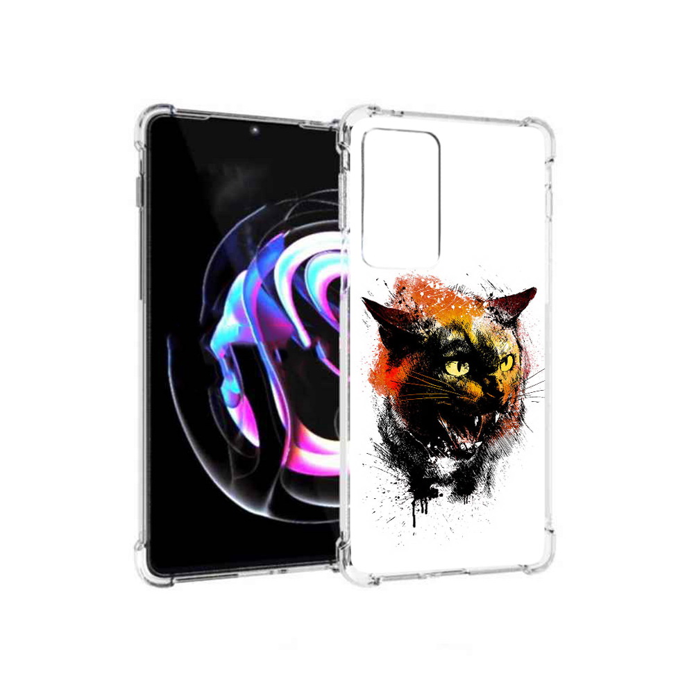 

Чехол MyPads Tocco для Motorola Moto Edge 20 Pro сиамский кот (PT227063.364.598), Прозрачный, Tocco