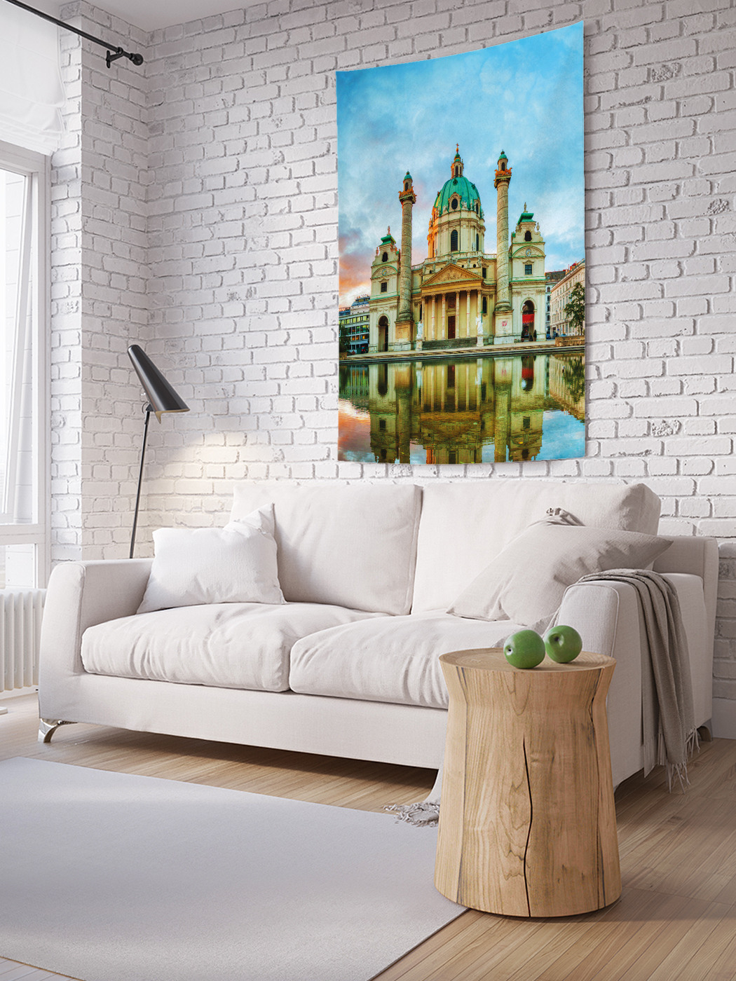 

Вертикальное фотопанно на стену JoyArty Храм на реке 150x200 см, Храм на реке
