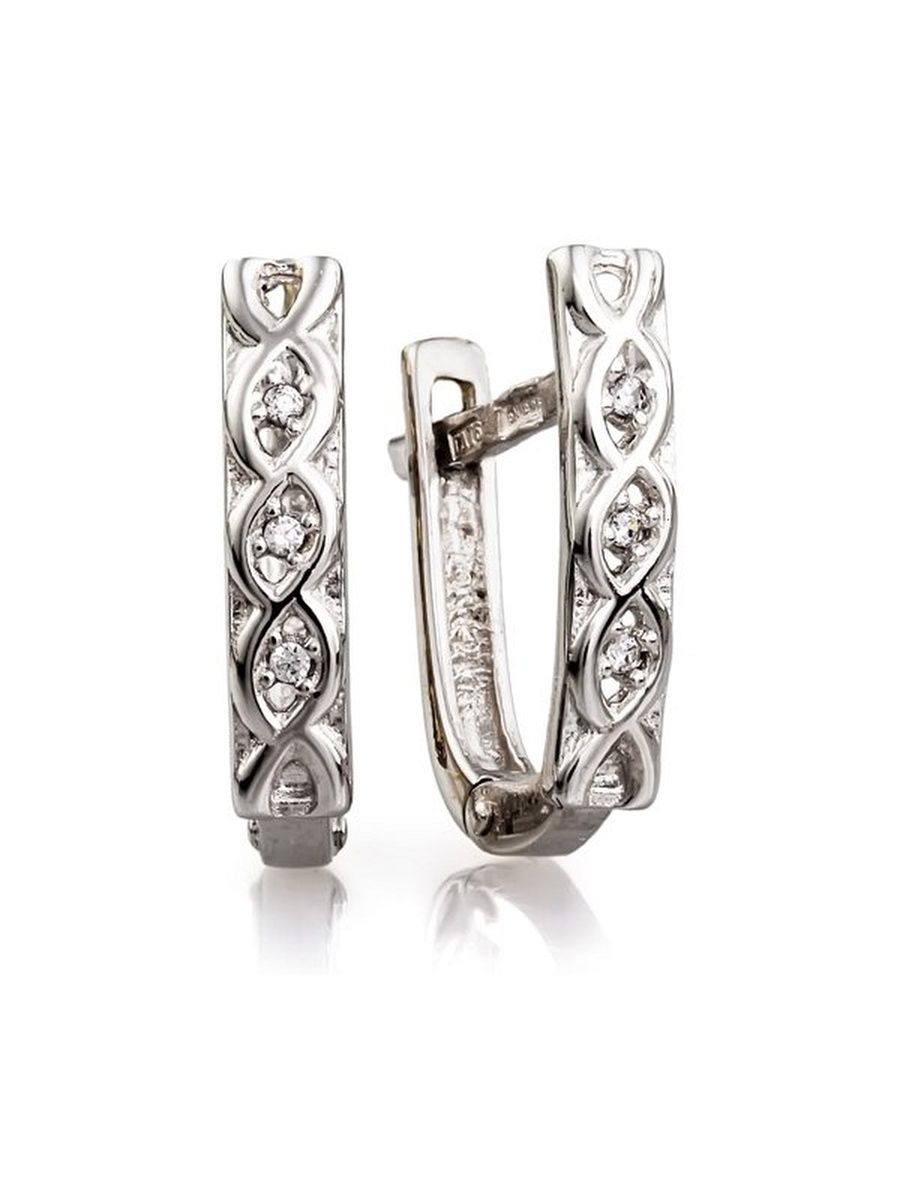

Серьги из золота TEO MAORI 83103.1, фианит, 83103.1