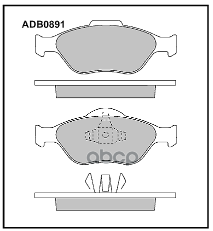 фото Колодки тормозные дисковые | перед | adb0891 nsin0007147691 allied nippon арт. adb0891