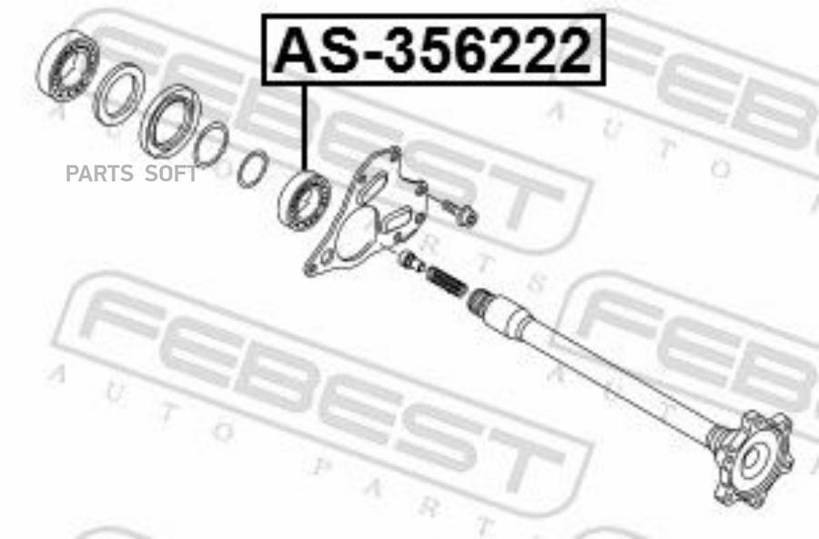 

Подшипник приводного вала audi a4(b9)/a5/a7/q5 /35x62x22mm febest as-356222