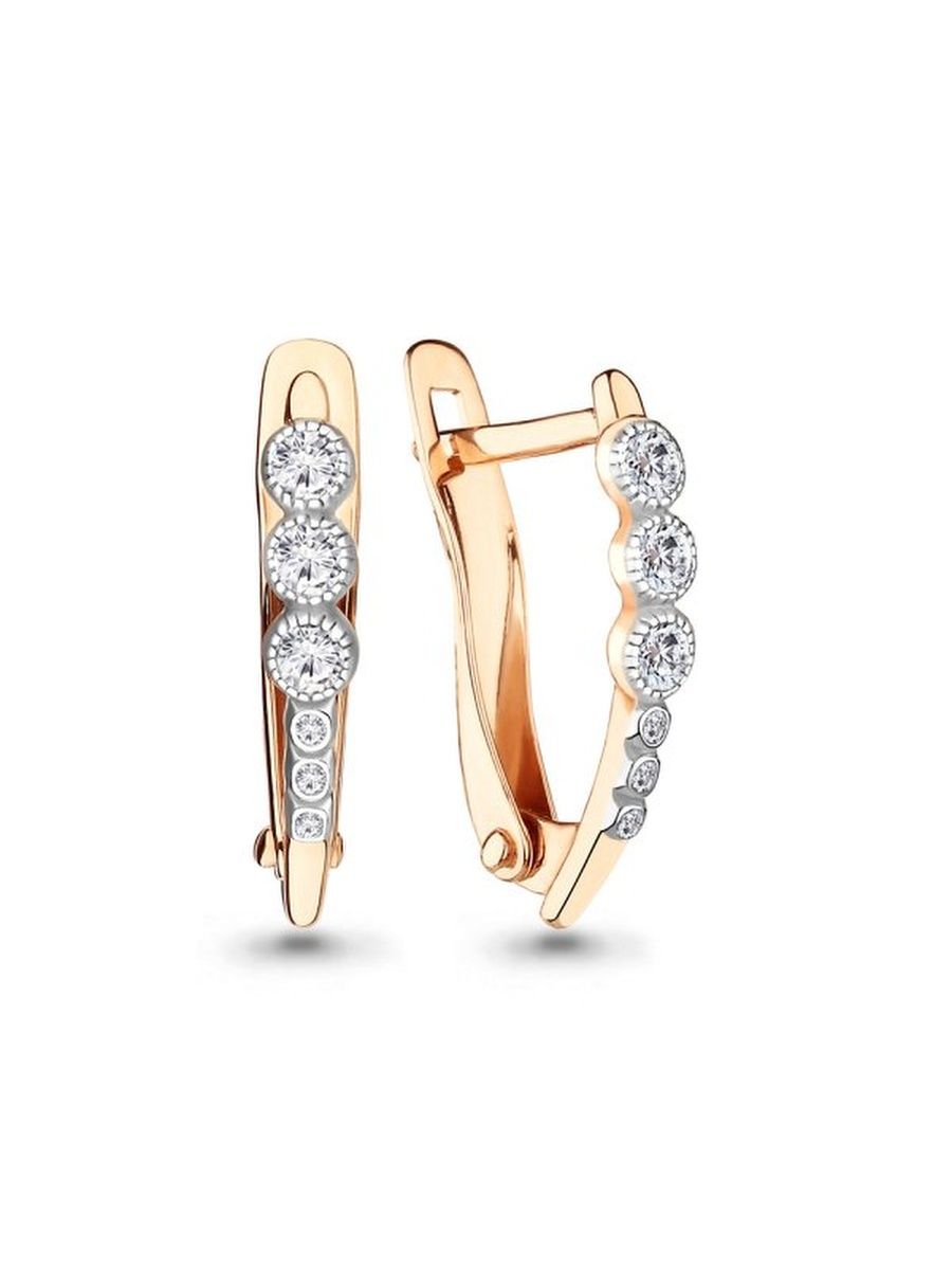 

Серьги из золота TEO MAORI 846154А.1, фианит, 846154А.1