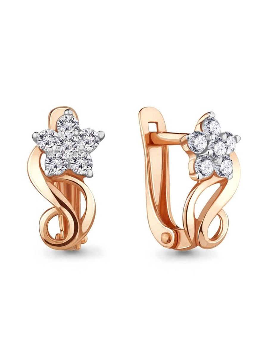 

Серьги из золота TEO MAORI 845372А.1, фианит, 845372А.1