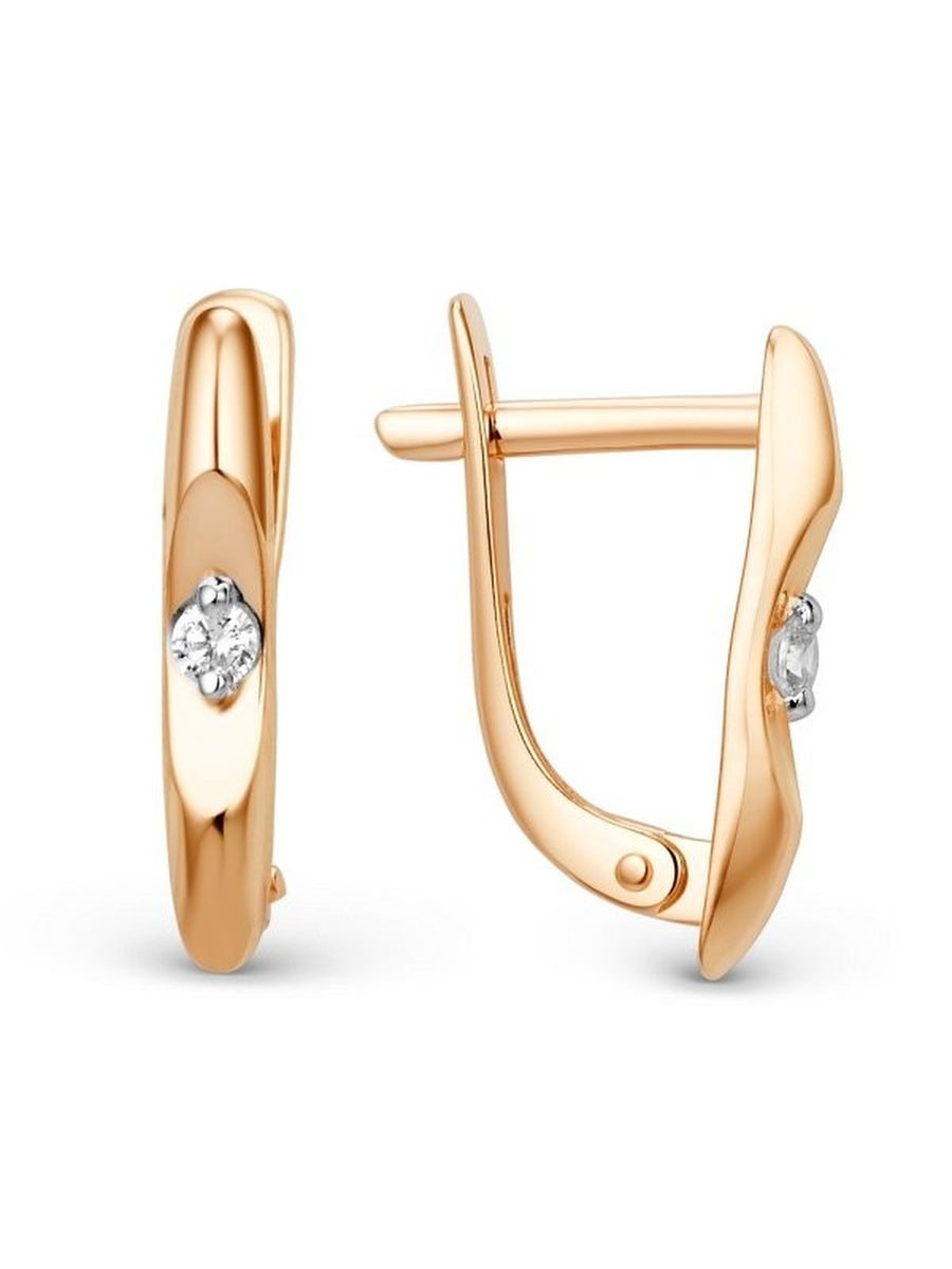 

Серьги из золота TEO MAORI 8015252-1102, фианит, 8015252-1102