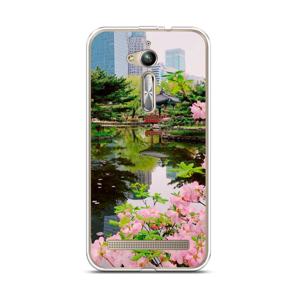 

Чехол Case Place 41750-2 для Asus ZenFone Go (ZB500KG) "Сакура возле озера", 41750-2