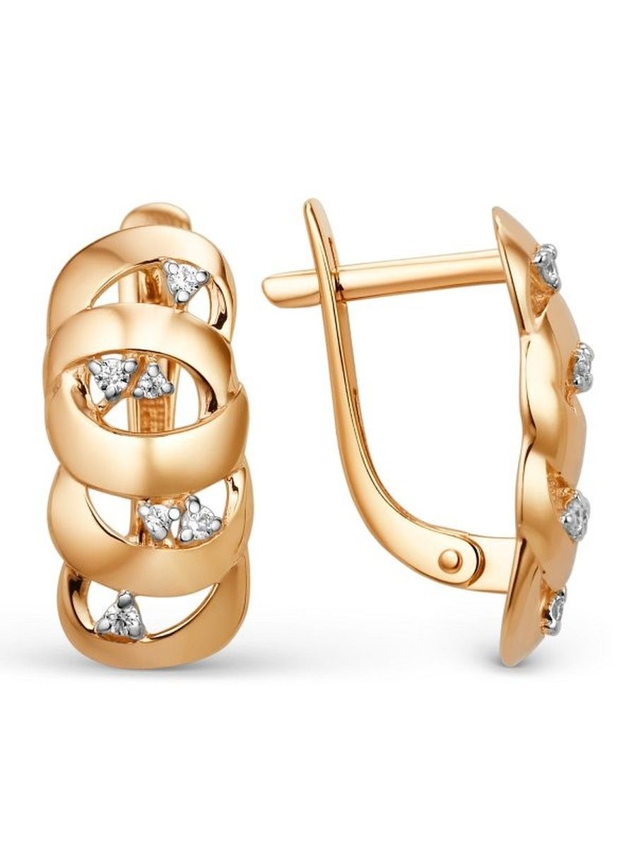 

Серьги из золота TEO MAORI 8014802-1102, фианит, 8014802-1102