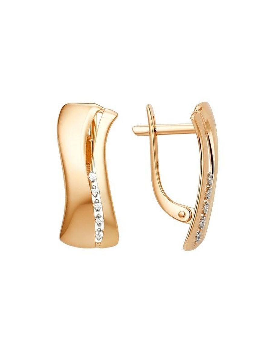

Серьги из золота TEO MAORI 8014782-1102, фианит, 8014782-1102