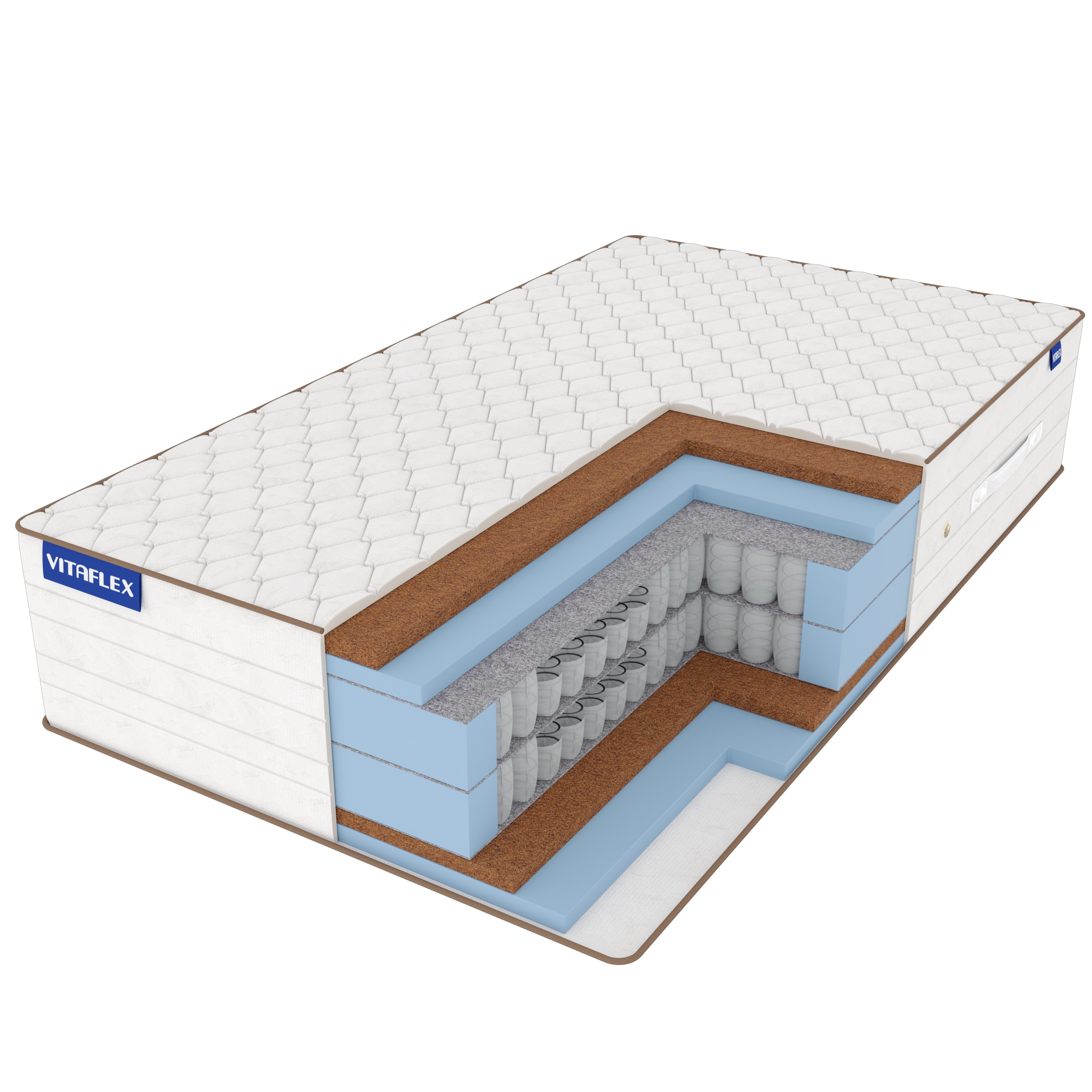 

Матрас Vitaflex Elite Big Lowly S500-2 120х170, Бежевый;белый;серый;серебристый, Big Lowly S500-2
