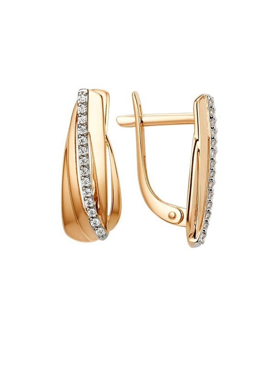 

Серьги из золота TEO MAORI 8013212-1102, фианит, 8013212-1102