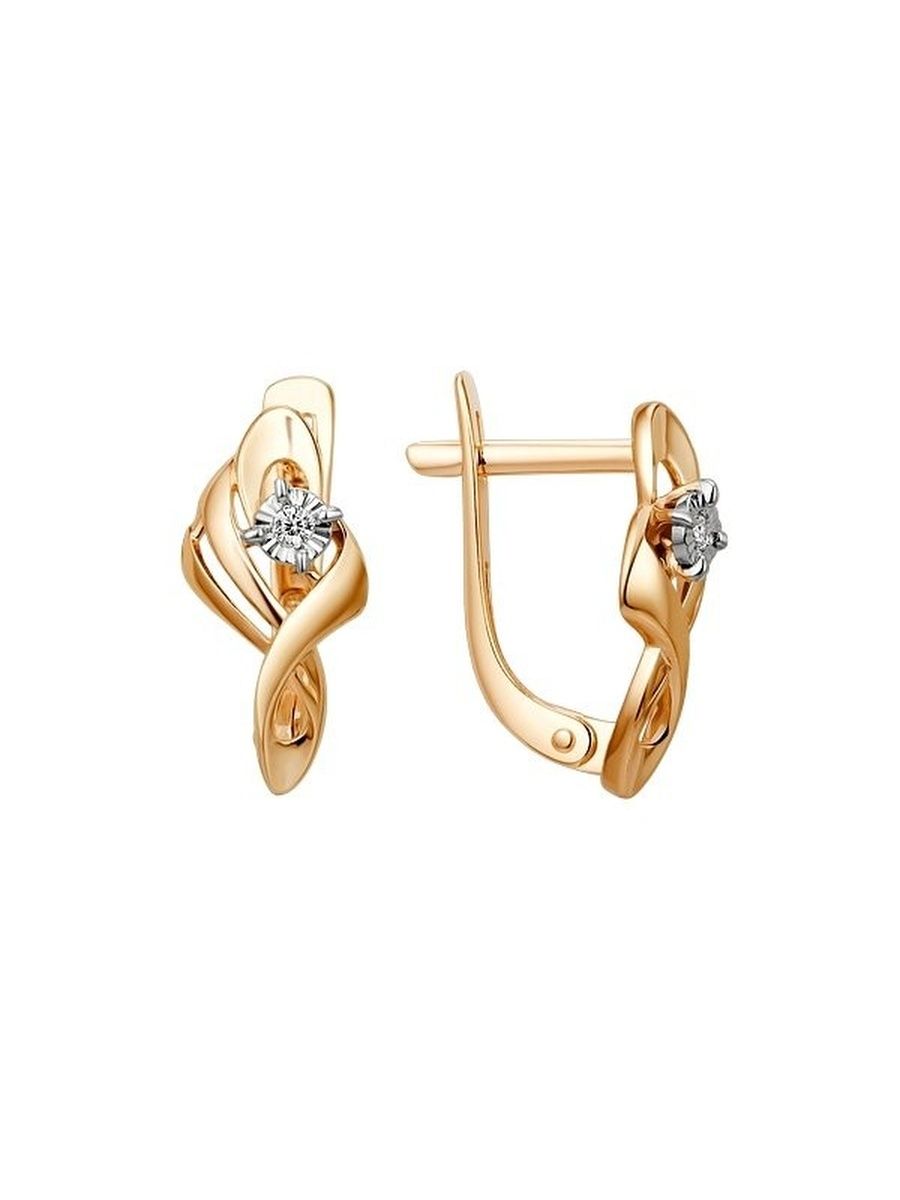 

Серьги из золота TEO MAORI 8011172-1102, фианит, 8011172-1102