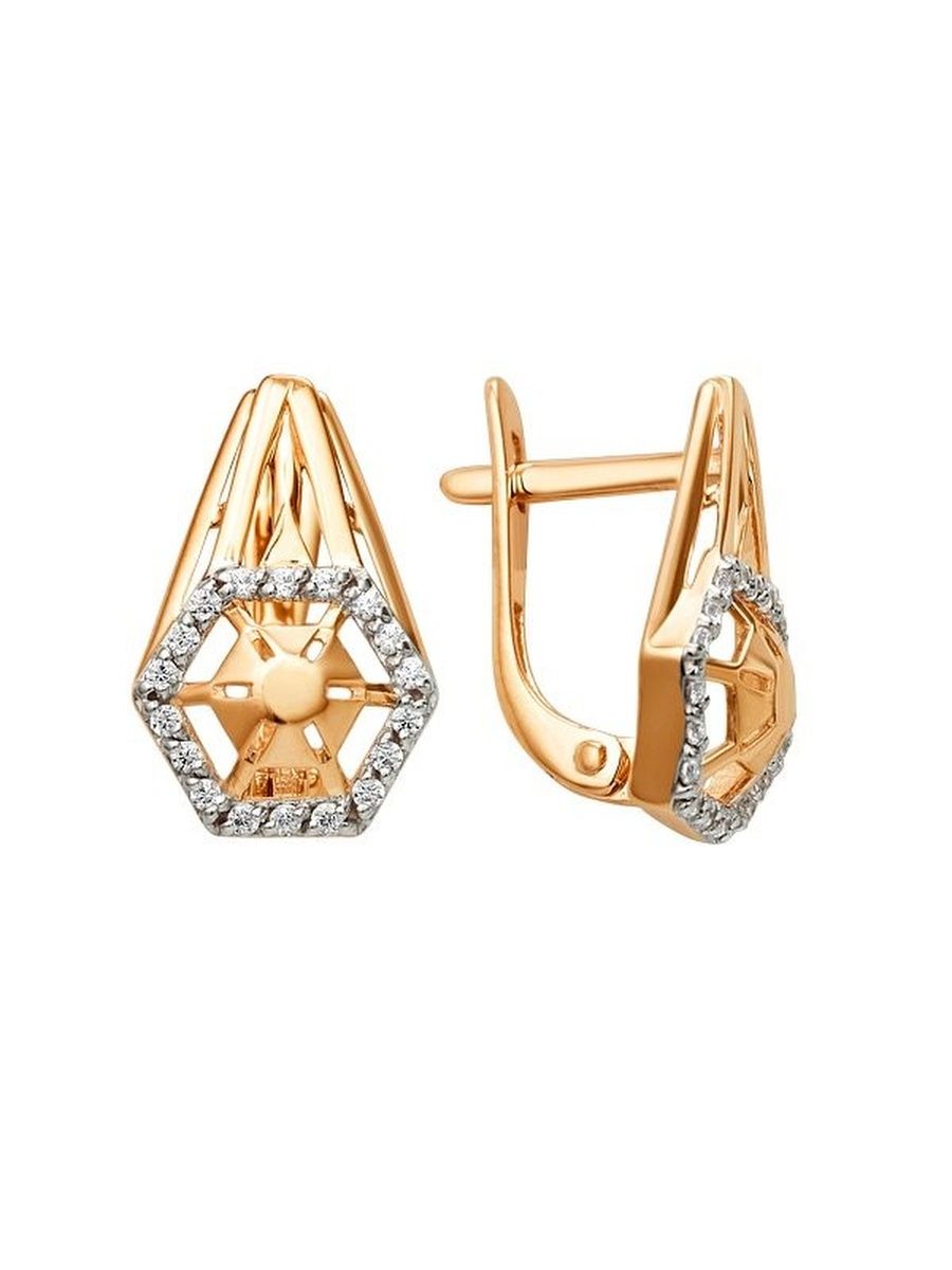 

Серьги из золота TEO MAORI 8004362-1102, фианит, 8004362-1102