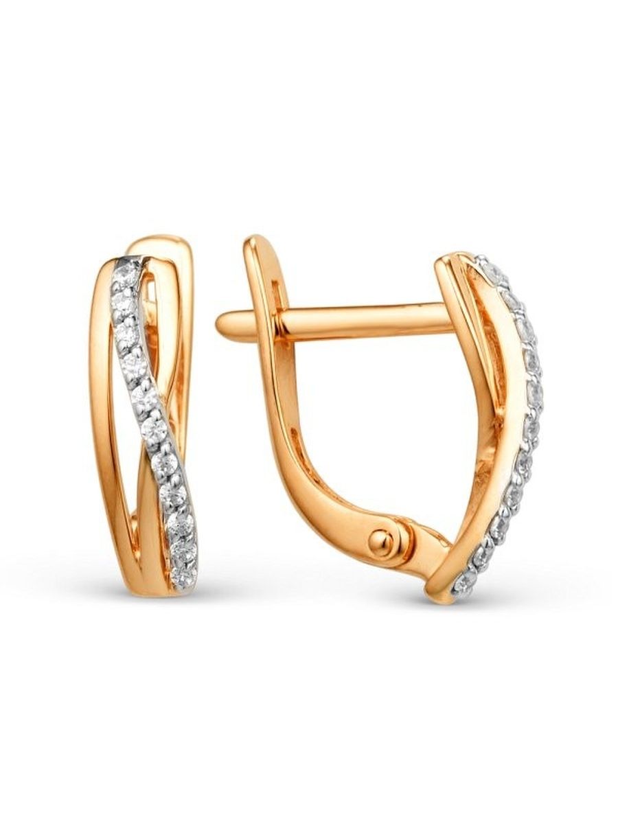 

Серьги из золота TEO MAORI 8002442-1102, фианит, 8002442-1102
