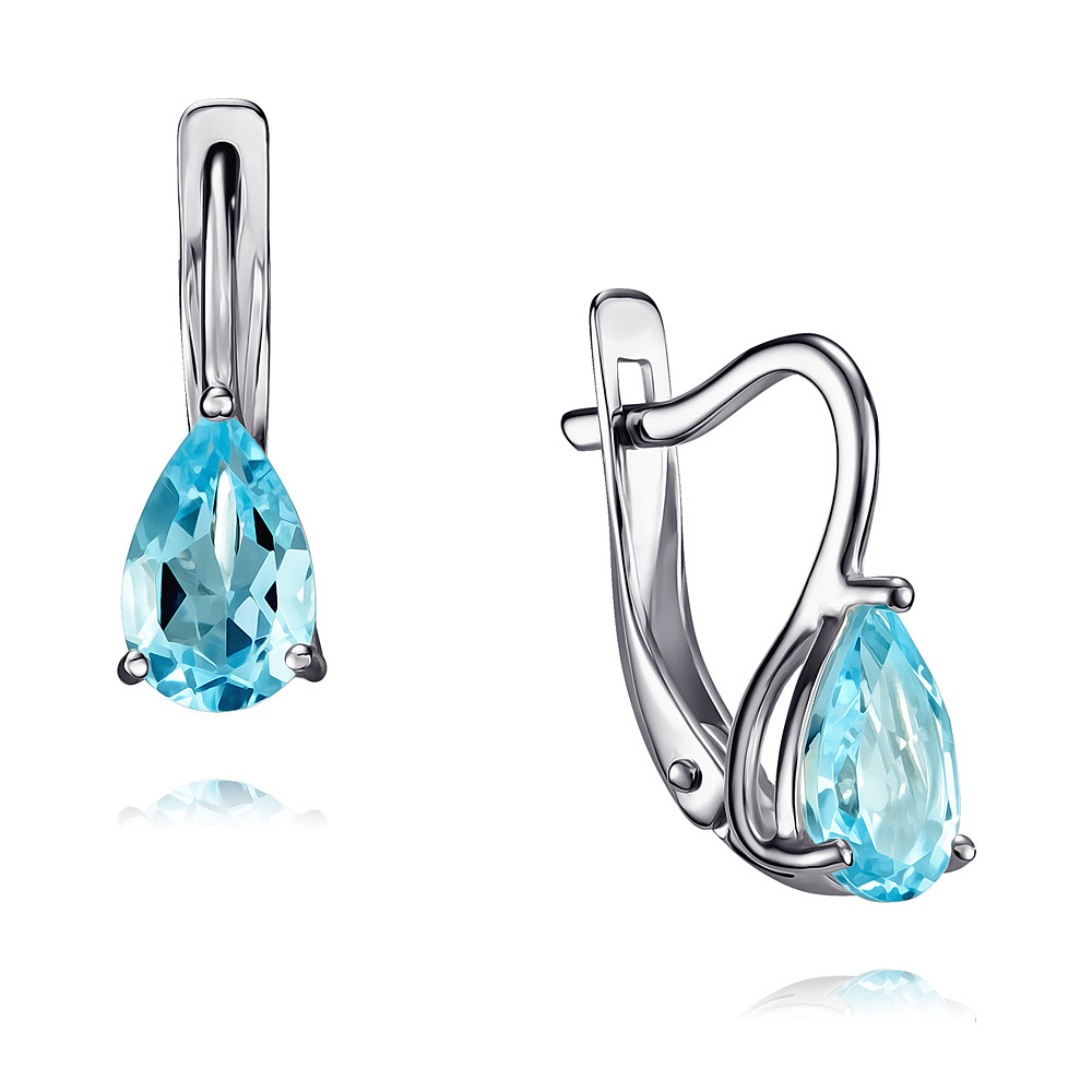 

Серьги из белого золота с топазом ADAMAS 24037289/01-А51-659, 24037289/01-А51-659