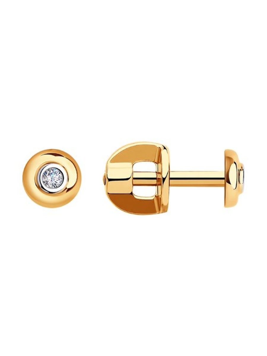 

Серьги пусеты из золота TEO MAORI 81021047, бриллиант, 81021047