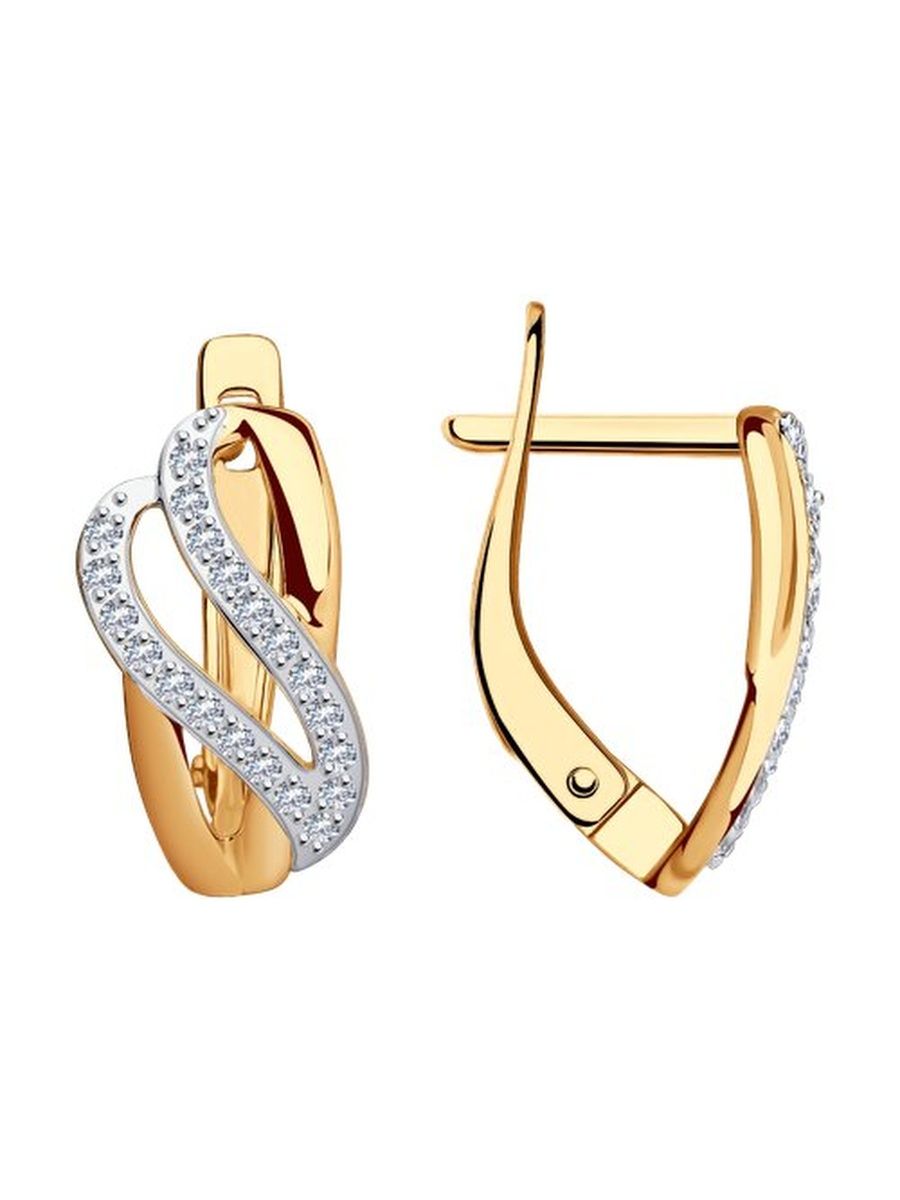 

Серьги из золота TEO MAORI 829794, фианит, 829794