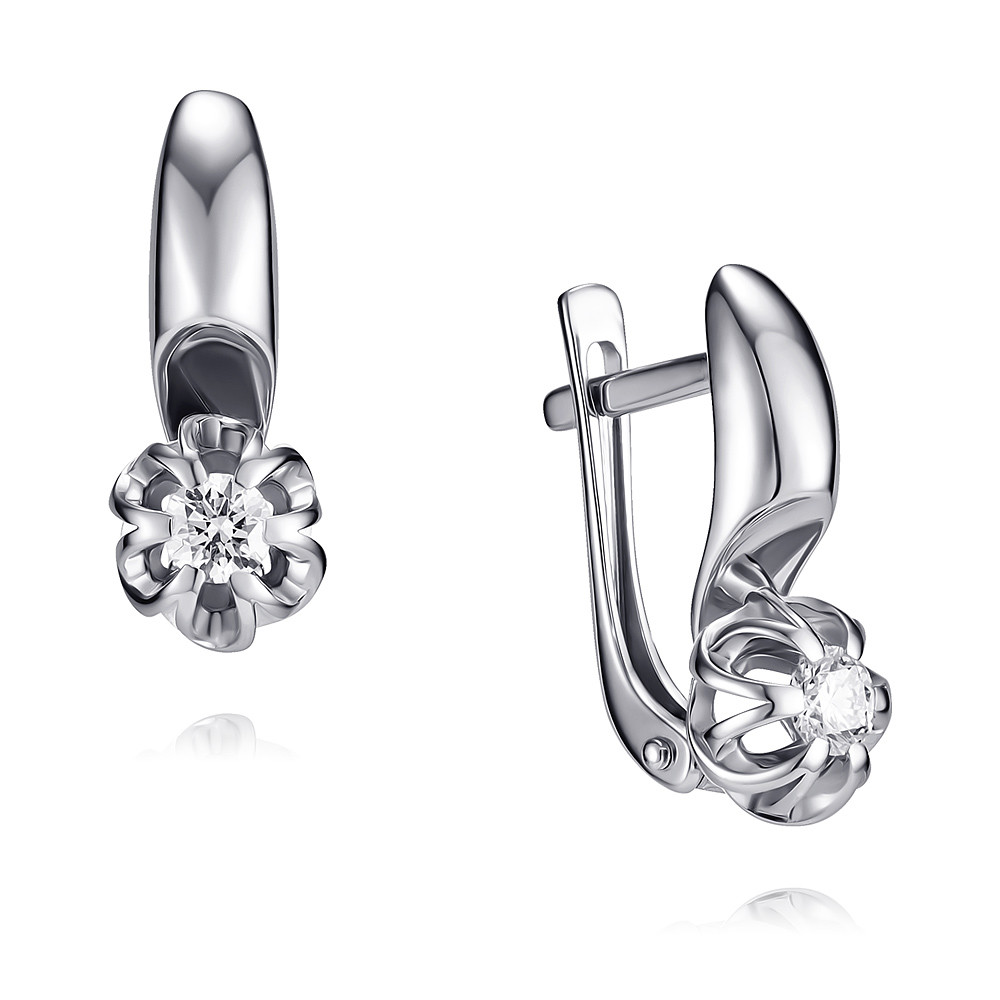 

Серьги из белого золота с бриллиантом ADAMAS 2418993-А51Д-41, 2418993-А51Д-41