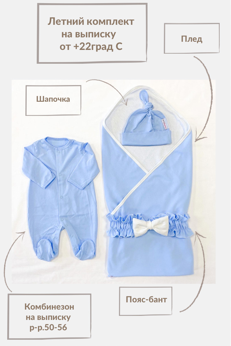 Комплект одежды СуперМаМкет кремовый голубой 50-56 RU