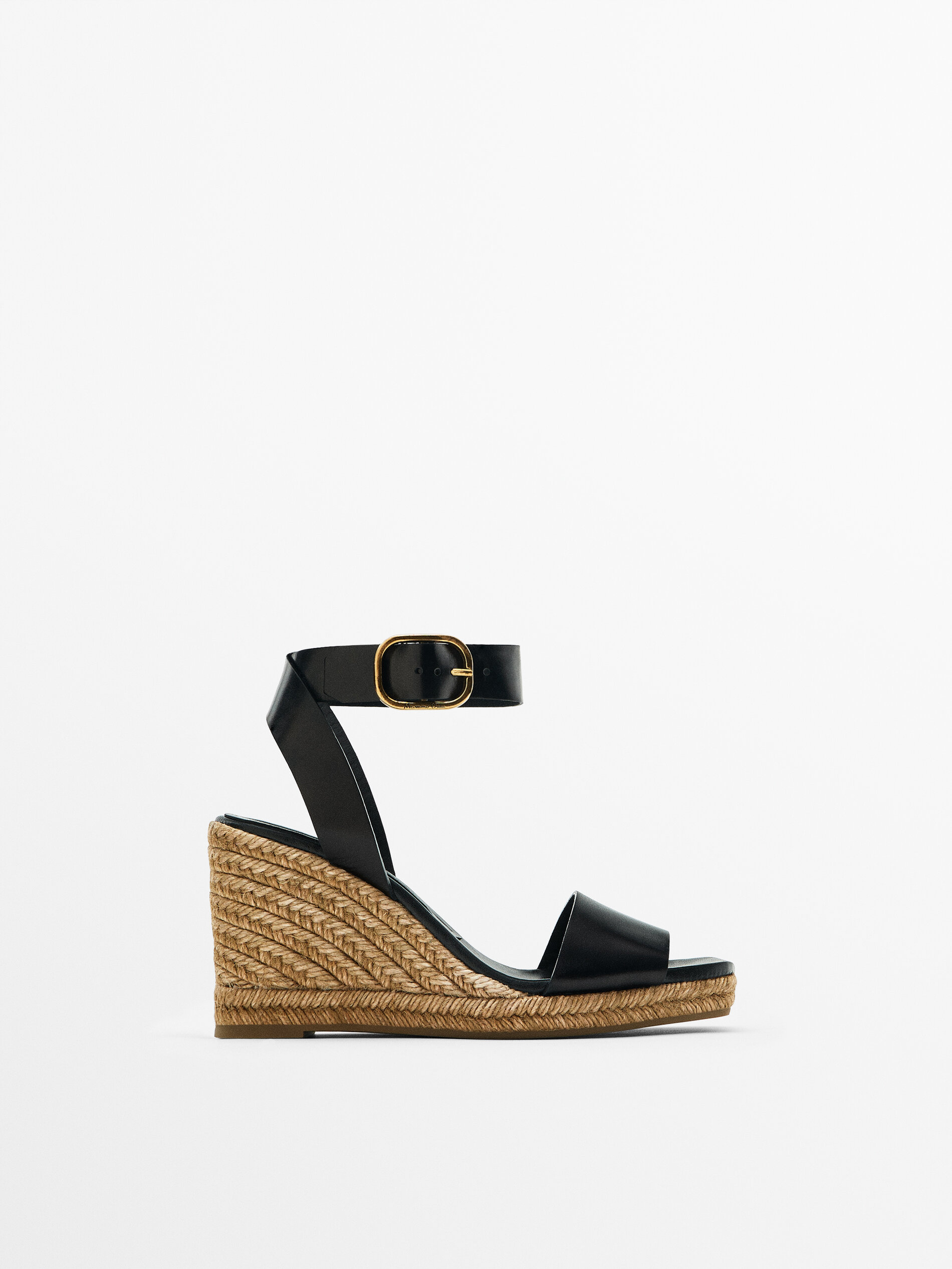 Эспадрильи женские Massimo Dutti 116561508 черные 38 EU (доставка из-за рубежа)