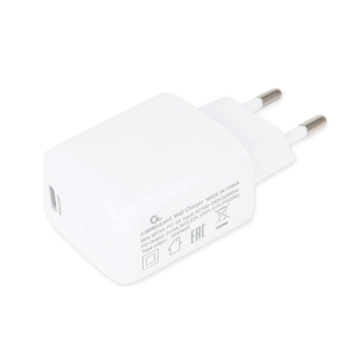 

Cablexpert Адаптер питания PD20W,QC3.0, белый (MP3A-PC-29)