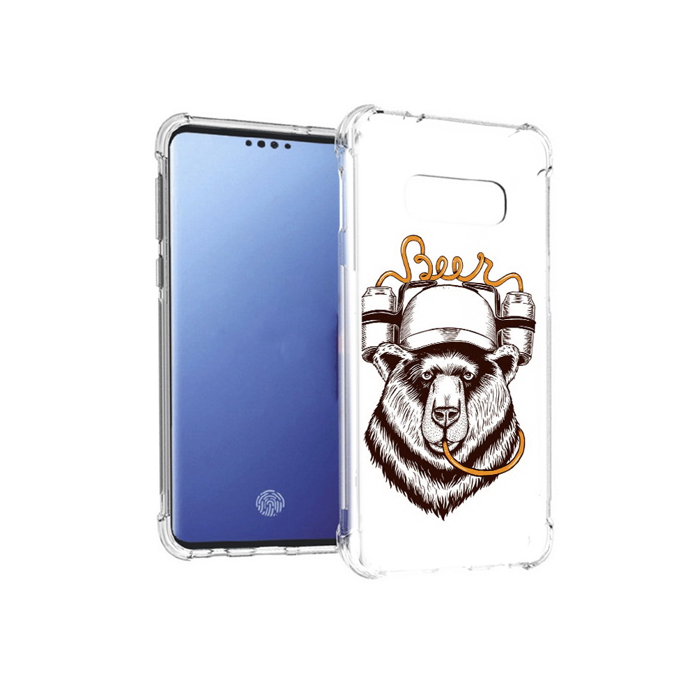 

Чехол MyPads Tocco для Samsung Galaxy S10E пивной медведь (PT145748.492.538), Прозрачный, Tocco
