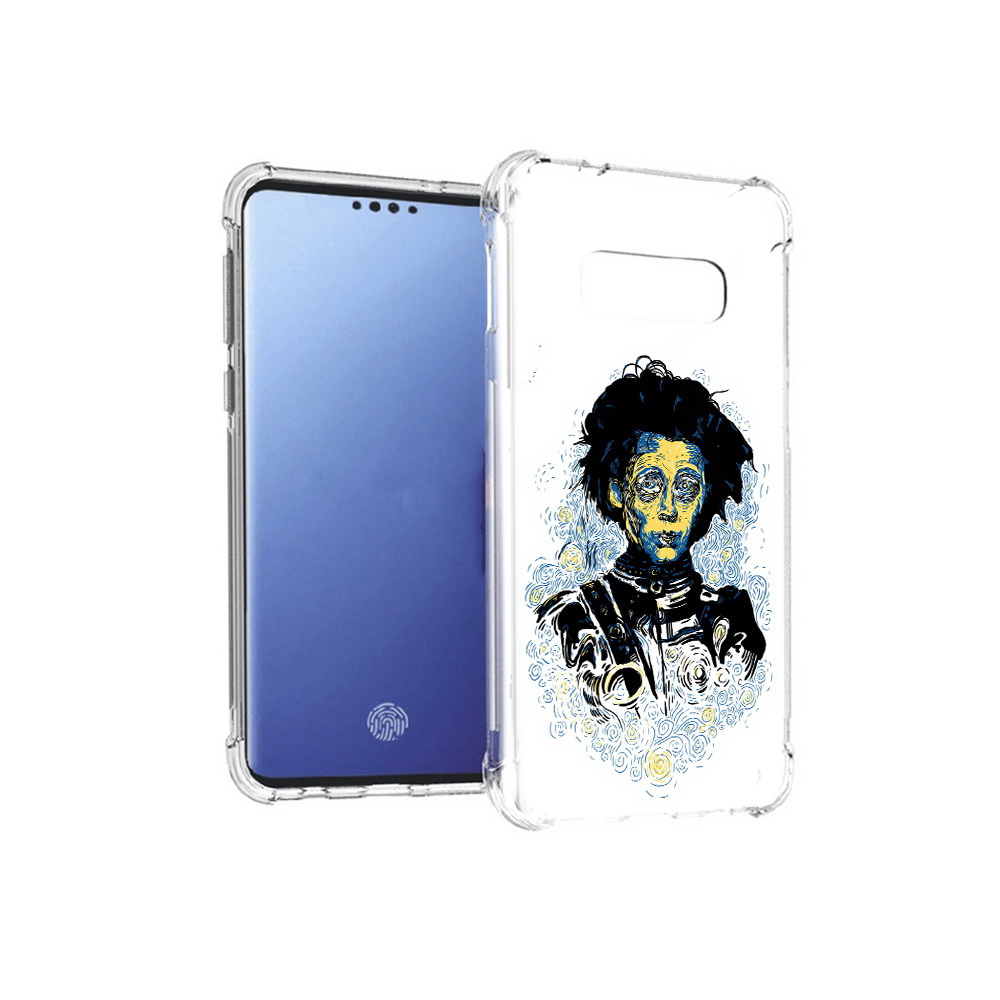 

Чехол MyPads Tocco для Samsung Galaxy S10E парень черно-белый абстракция, Прозрачный, Tocco