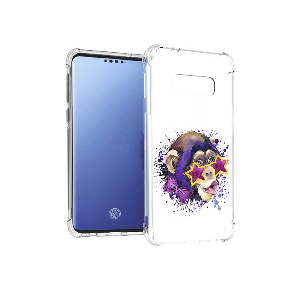 

Чехол MyPads Tocco для Samsung Galaxy S10E обезьяна в очках (PT145748.492.524), Прозрачный, Tocco