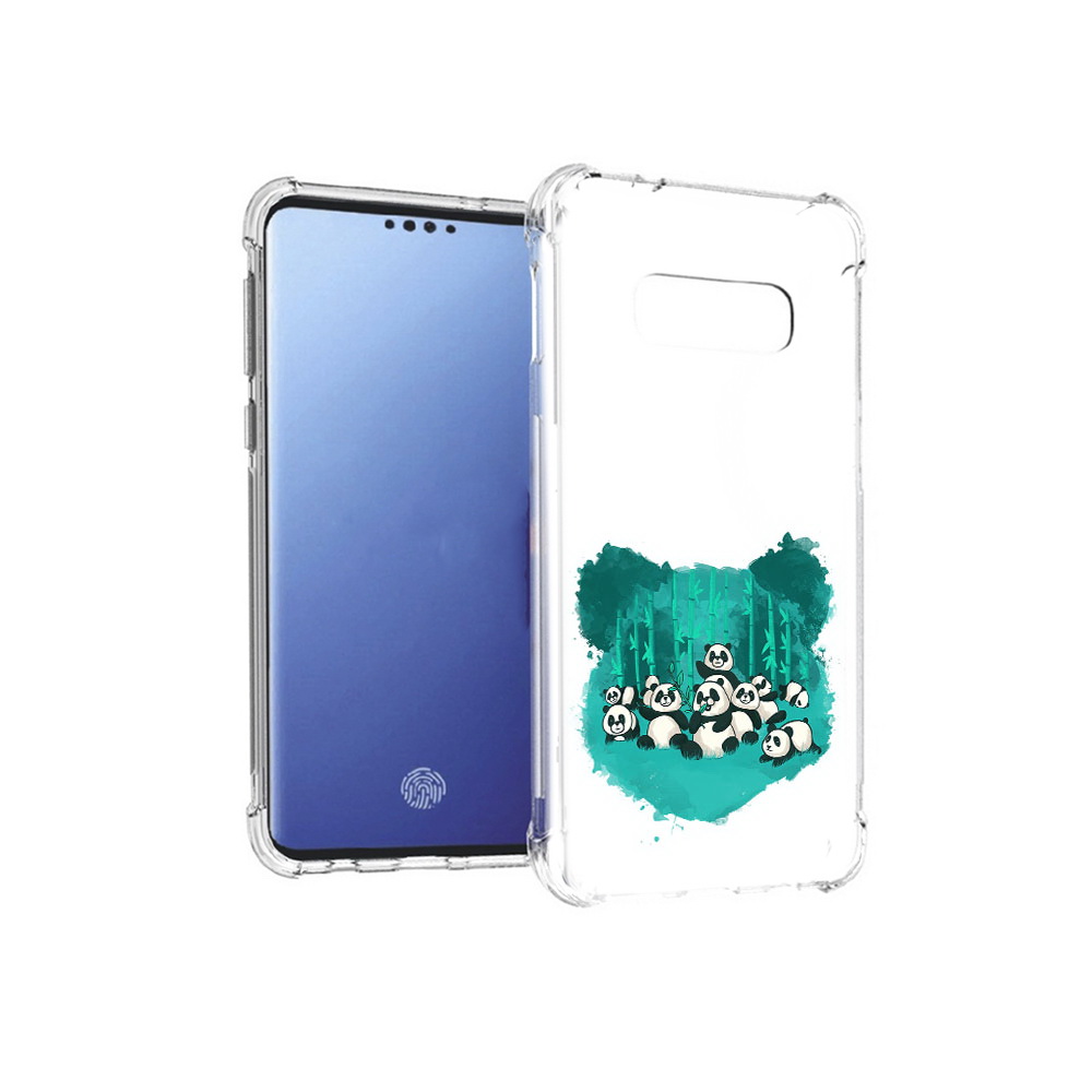 

Чехол MyPads Tocco для Samsung Galaxy S10E нарисованные панды (PT145748.492.508), Прозрачный, Tocco