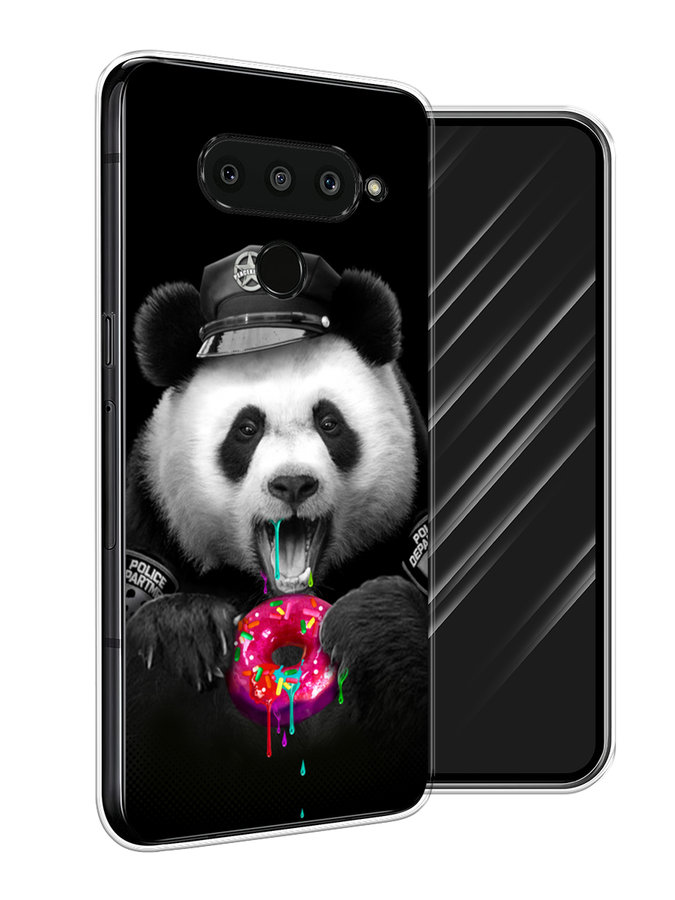 

Чехол Awog на LG V50 ThinQ "Панда police", Черный;белый;розовый, 83850-2