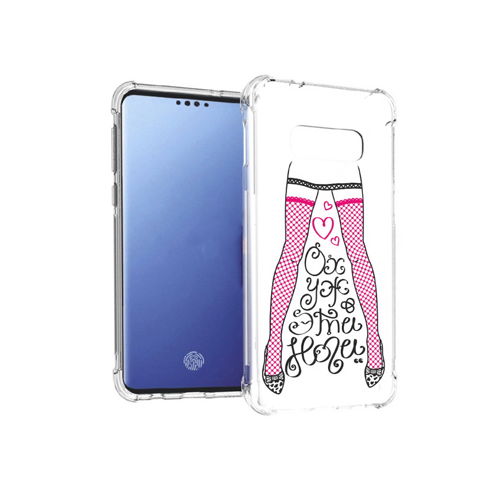 Чехол MyPads Tocco для Samsung Galaxy S10E нарисованные ноги в чулках (PT145748.492.507)