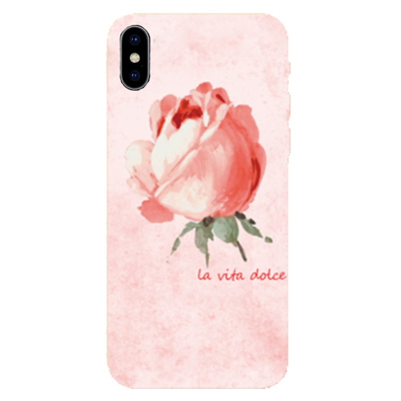

Чехол силиконовый для iPhone X/XS, HOCO, с дизайном роза, Разноцветный