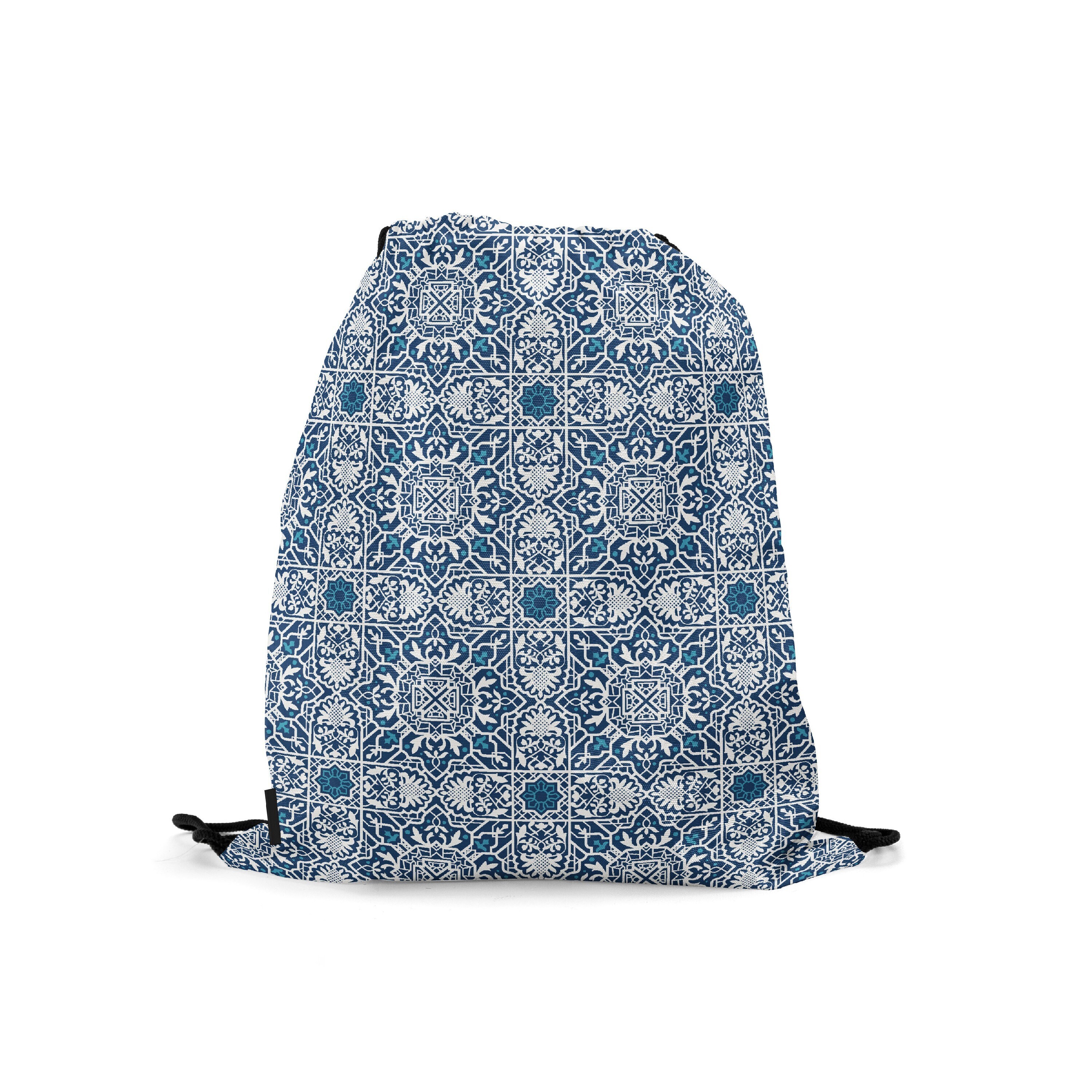 

Мешок-рюкзак для сменной обуви Burnettie ArabesquePattern01Big, Голубой