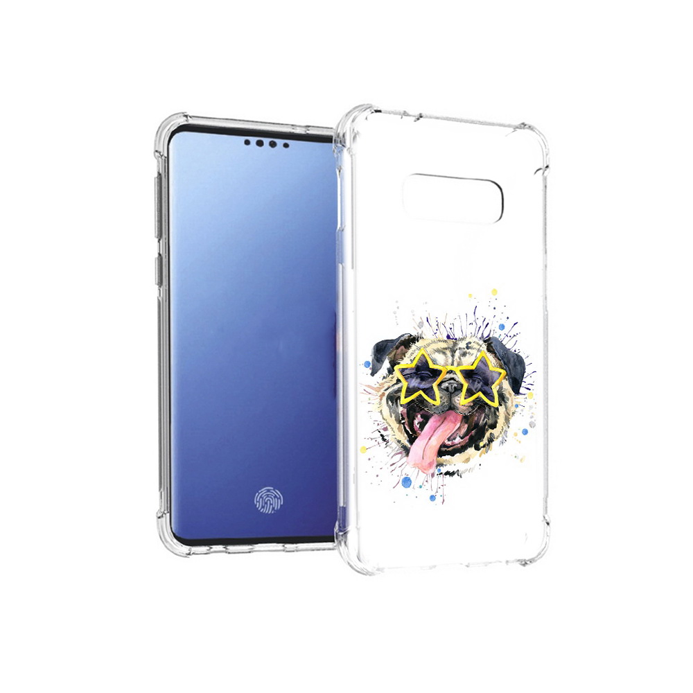 

Чехол MyPads Tocco для Samsung Galaxy S10E мопс боксер (PT145748.492.482), Прозрачный, Tocco