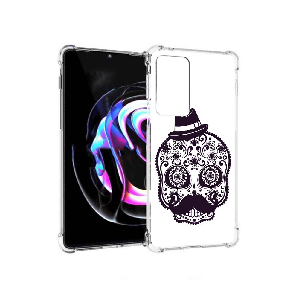 

Чехол MyPads Tocco для Motorola Moto Edge 20 Pro разрисованный скелет (PT227063.364.575), Прозрачный, Tocco