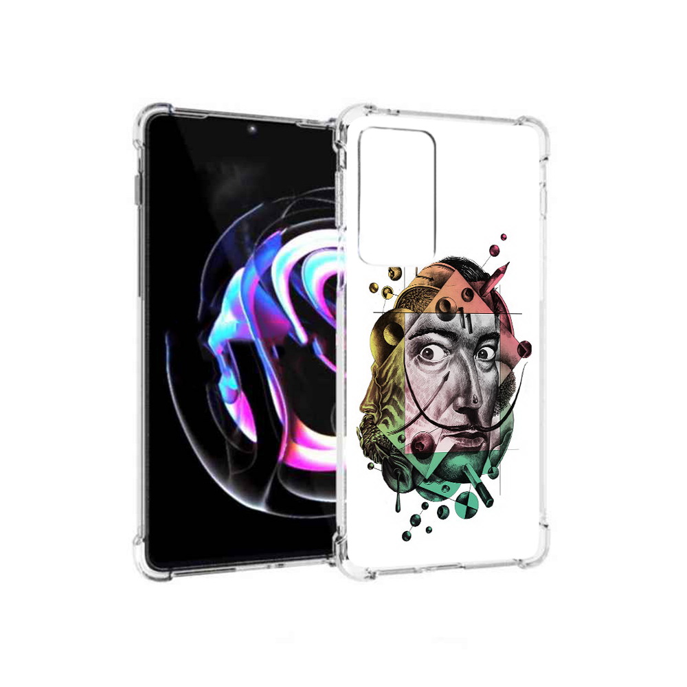 

Чехол MyPads Tocco для Motorola Moto Edge 20 Pro разноцветное лицо абстракция, Прозрачный, Tocco