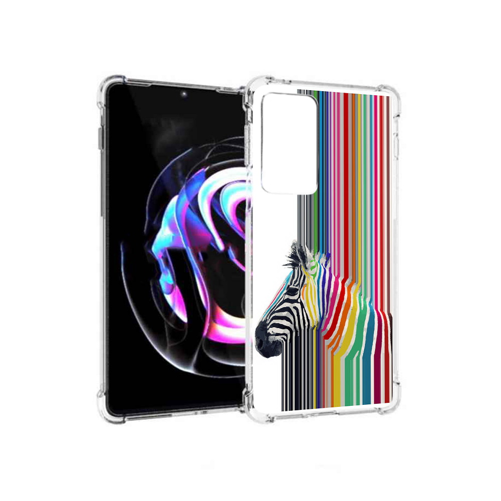 

Чехол MyPads Tocco для Motorola Moto Edge 20 Pro радужная зебра (PT227063.364.565), Прозрачный, Tocco