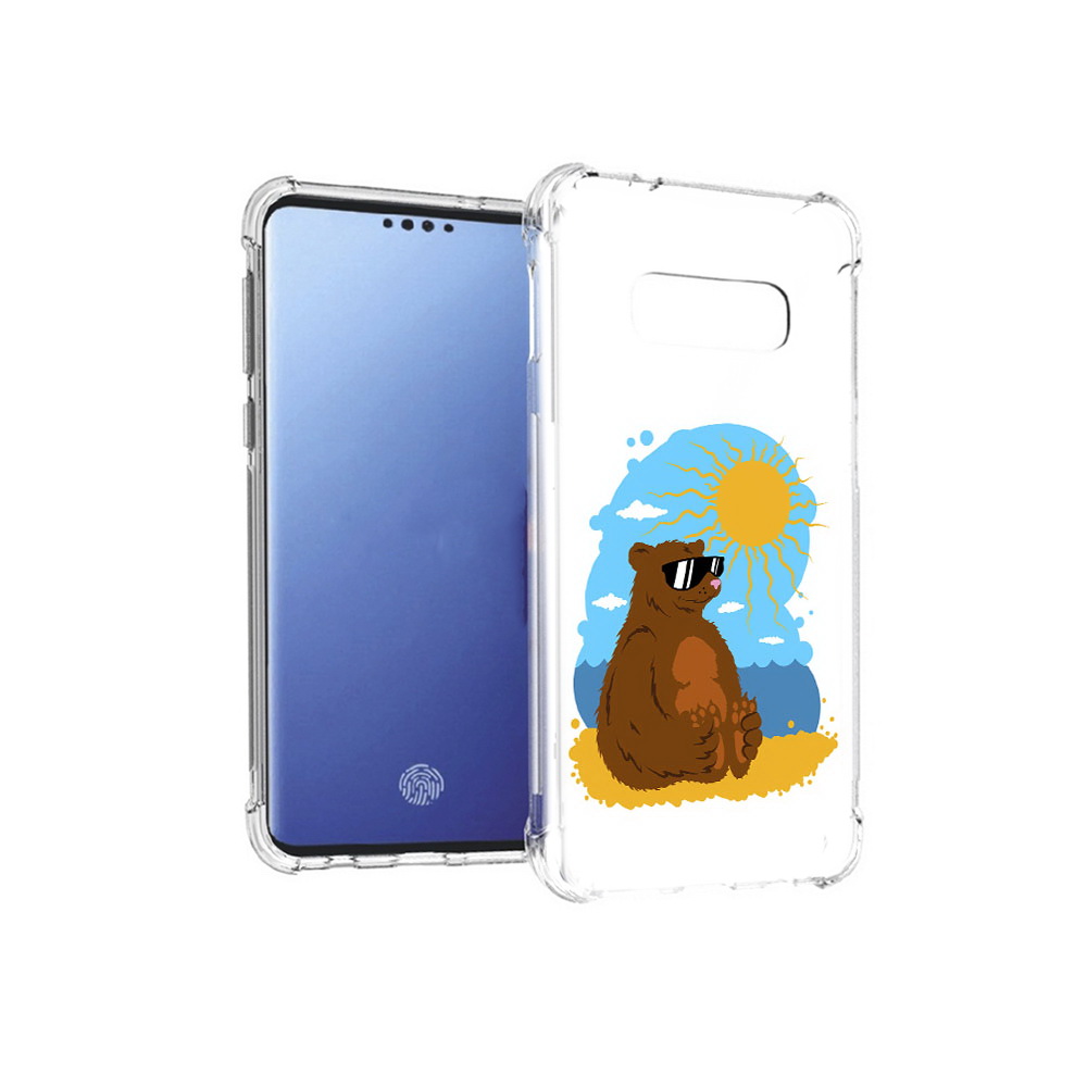 

Чехол MyPads Tocco для Samsung Galaxy S10E медведь на чиле (PT145748.492.468), Прозрачный, Tocco