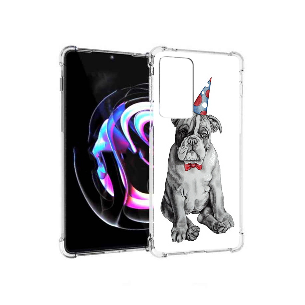 

Чехол MyPads Tocco для Motorola Moto Edge 20 Pro праздничный щенок (PT227063.364.554), Прозрачный, Tocco