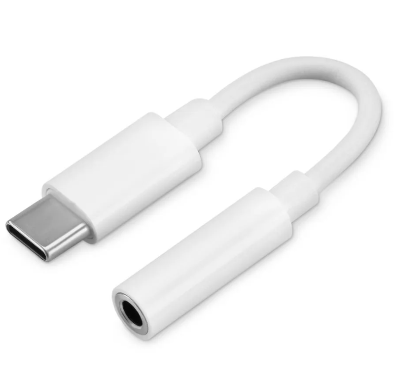 Переходник Buro BHP TPC-JCK USB Type-C (m) Jack 3.5mm (f) белый