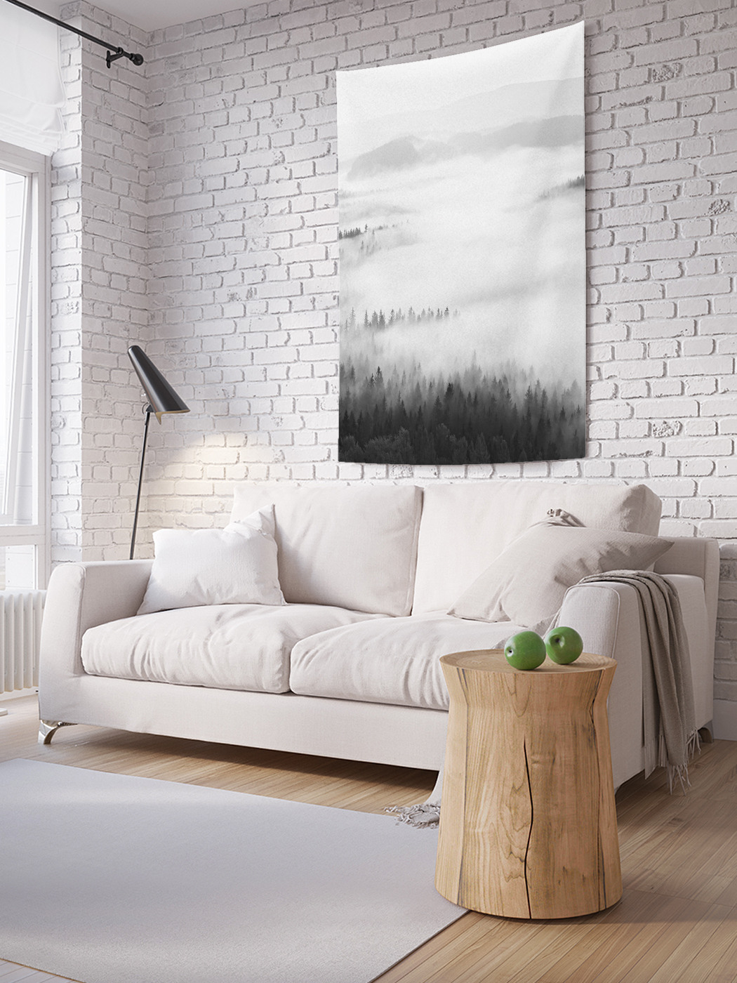 

Вертикальное фотопанно на стену JoyArty Туманные холмы 150x200 см, Туманные холмы