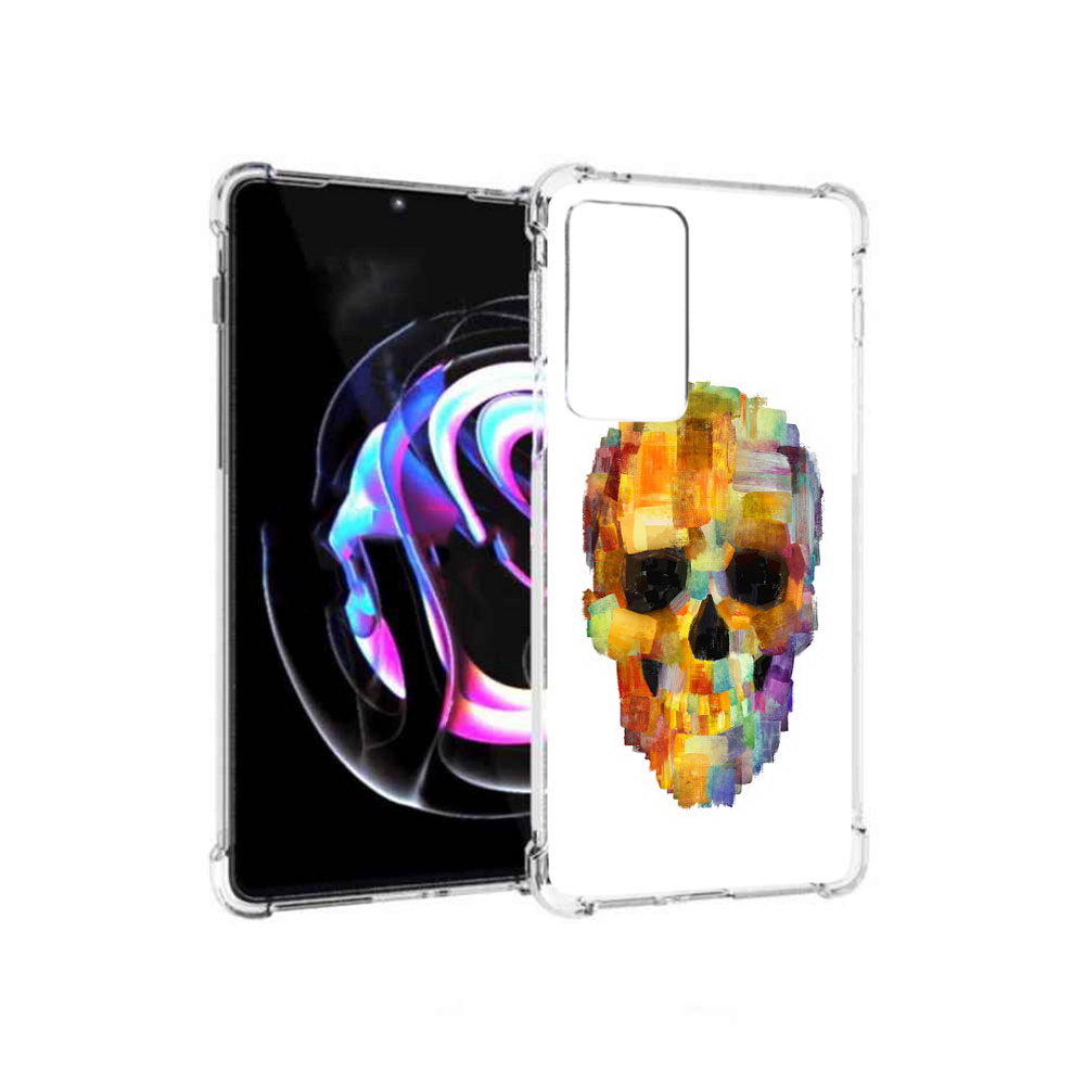 

Чехол MyPads Tocco для Motorola Moto Edge 20 Pro нарисованный череп (PT227063.364.516), Прозрачный, Tocco