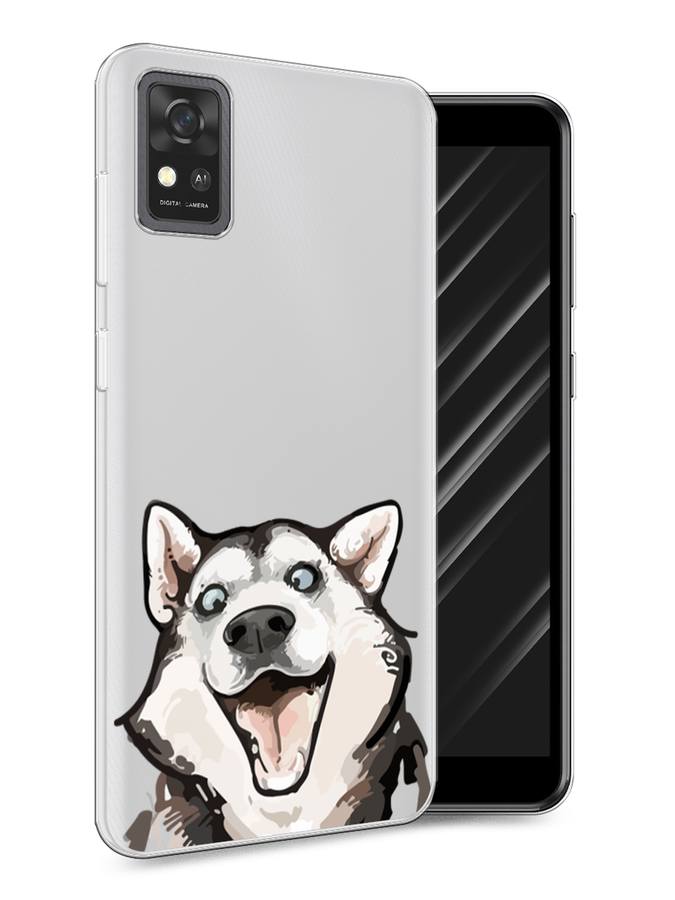 

Чехол Awog на ZTE Blade A31 / ЗТЕ Блэйд A31 "Радостный хаски", Разноцветный, 134650-1