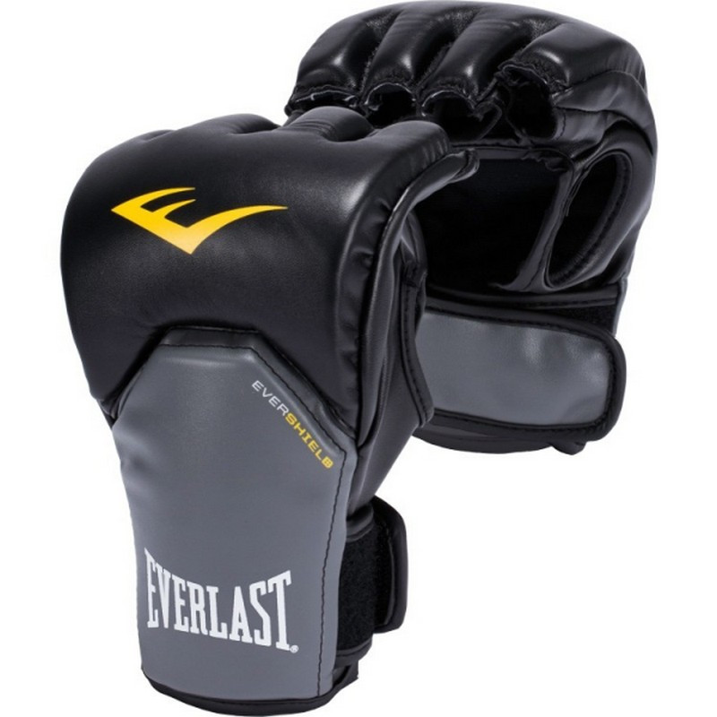 Снарядные перчатки Everlast Competition Style MMA, черный/серый, S/M
