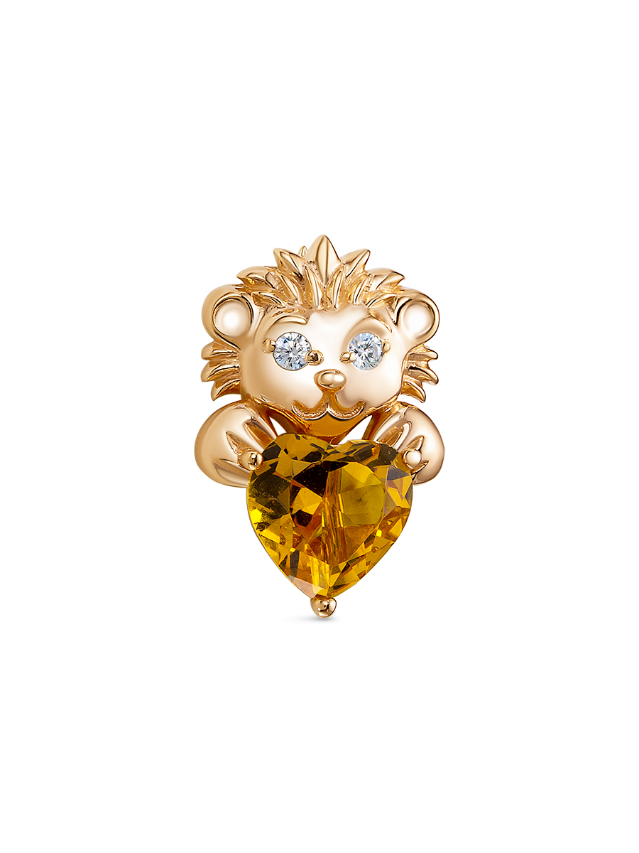

Брошь из серебра с фианитом/кварцем SamoroDki Jewelry 6-06-033-34з, 6-06-033-34з
